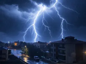 Erzincan’da geceyi şimşekler aydınlattı
