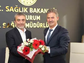 Erzurum Sağlık Müdürlüğü’nde bayrak değişimi: Bedir görevi Meral’e devretti
