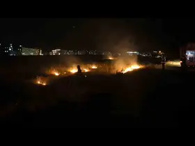 Erzurum’da  kuru ot yangınına itfaiye müdahale etti
