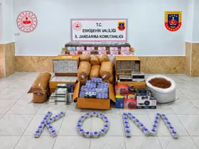 Eskişehir’de on binlerce kaçak sigara ürünü ele geçirildi

