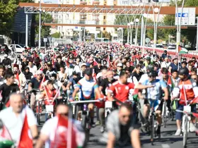 Filistin’e destek için pedal çevirdiler

