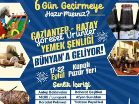 Gaziantep - Hatay Yöresel Ürünler ve Yemek Şenliği Bünyan’da başlıyor
