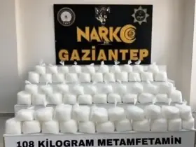 Gaziantep’te 108 kilo uyuşturucu ele geçirildi: 1 gözaltı
