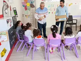 Gaziantep’te çocuklar için etkinlik yapılarak hediye dağıtıldı

