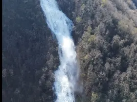 Giresun’da HES tahliyesiyle oluşan yapay şelale görsel şölen sunuyor
