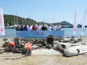 Göcek Halk Plajı’nda deniz dibi temizliği tamamlandı
