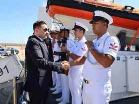 Gökçeada Kaymakamı Osman Acar’dan Sahil Güvenlik Botu ‘TCSG-91’de inceleme
