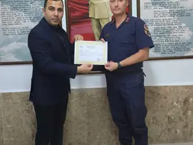 Gölbaşı’nda tayini çıkan jandarma personeline başarı belgesi
