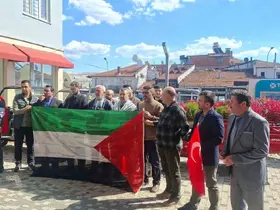 Hisarcık’ta Gazze için basın açıklaması ve dua programı
