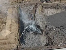 Iğdır’da katı atık tesisinde yangın
