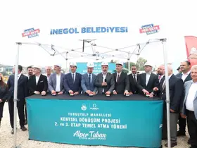 İnegöl’de kentsel dönüşümün 2. ve 3. etaplarında temel atıldı
