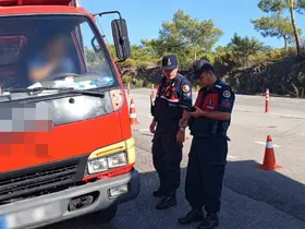 Jandarma trafik timlerince bir haftada 202 araç trafikten men edildi
