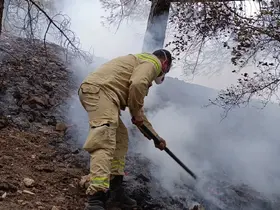 Kahramanmaraş Ahır Dağı’ndaki orman yangınına müdahale sürüyor
