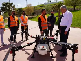 Kahta Belediyesi’nden dron destekli ilaçlama
