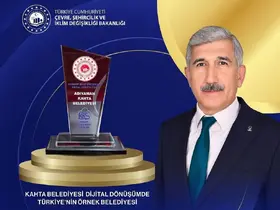 Kahta Belediyesi’ne Dijital Belediyecilikte "Başarı Ödülü" verildi
