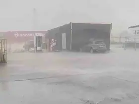 Kapıkule Sınır Kapısı’nda dolu yağışı
