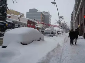 Kar Erzurum’u esir aldı, araçlar karın içinde kayboldu
