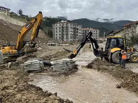 Karabük’te sağanak yağış sonrası dereler taştı
