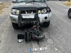 Karapınar’da pikap ile motosiklet çarpıştı: 1 yaralı
