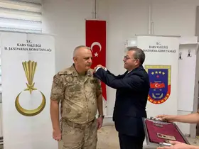Kars’ta jandarma personeline rütbe terfi töreni
