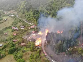 Kastamonu’daki köy yangında 9 ev küle döndü

