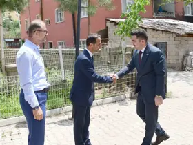 Kaymakam Abdullah Sarı’dan İlçe Millî Eğitim Müdürlüğüne ziyaret
