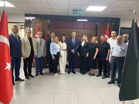 Kaymakam Şahin’e muhtarlardan hayırlı olsun ziyareti
