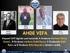 Kayseri ASKF’den ahde vefa örneği

