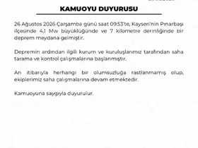 Kayseri Valiliği: "Depremde olumsuzluğa rastlanmadı"
