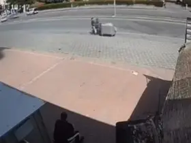 Kayseri’de kahkahaya boğan kaza
