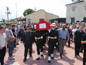 Kazada ölen Bafralı astsubay, son yolculuğuna uğurlandı
