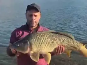 Keban Baraj Gölü’nde 10 kiloluk sazan yakalandı
