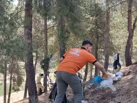 Kilis’te Tahtaköprü Barajı çevresinde temizlik çalışması yapıldı
