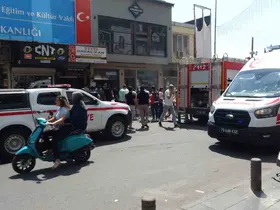 Kilis’te tatlıcı dükkanında yangın paniği
