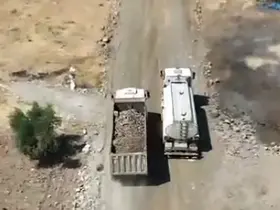 Kilis’te yol çalışmasında renkli anlar sosyal medyada ilgi gördü
