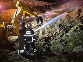 Kırıkhan’da samanlık yangını yaşandı
