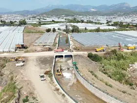 Kumluca’da sel ve taşkınlara karşı yapılan projenin yüzde 20’si tamamlandı
