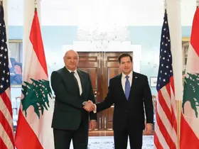 Lübnan Cumhurbaşkanı Aoun, ABD Dışişleri Bakanı Rubio ile bir araya geldi
