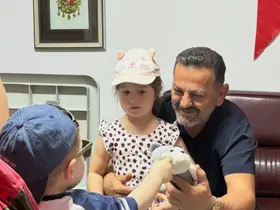 Makamın en özel misafirleri minikler oldu
