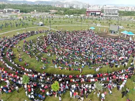 Malatyalılar milli heyecanı Yüzüncü Yıl Kent Parkı’nda yaşadı
