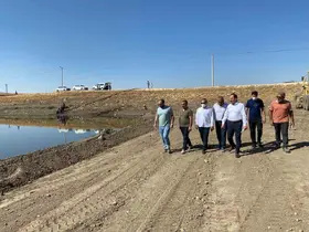 Mardin’de kuruyan gölette temizlik ve ıslah çalışması
