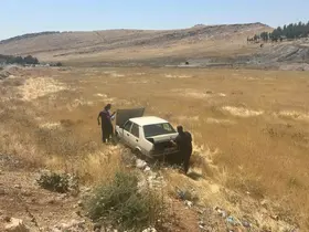 Mardin’de yol kenarına devrilen otomobil sürücüsü yaralandı
