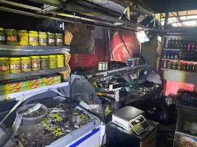 Markette yangın çıktı, ürünler zarar gördü
