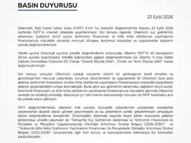 MASAK: "Ülkemiz FATF’in 40 tavsiyesinin 38’ine uyumlu bulunmuştur"

