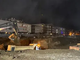 Merkez Çarşısı Kentsel Dönüşümünde hafriyat çalışmaları sürüyor
