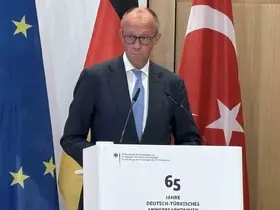 Merz: "Türkler, olağanüstü çalışkanlıklarıyla bugün içinde bulunduğumuz refahın altyapısını oluşturdular"
