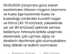 Meteoroloji açıkladı: Marmara ve Kuzey Ege’de fırtına bekleniyor
