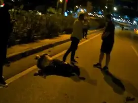 Motosiklet sürücüsünün kaza anı kamerada
