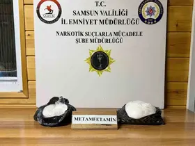 Narkotik köpeği Şila valizdeki 1 kilo 900 gram metamfetamini buldu
