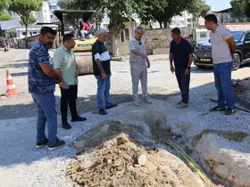 Nazilli Belediye Başkanı Tetik, yol çalışmalarını yerinde inceledi
